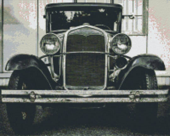 Vintage Car Sixteen [16] Baseplate PixelHobby Mini-mosaic Art Kit